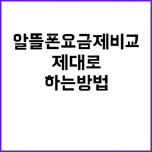 알뜰폰요금제비교 제대로 하는 방법, 월요금보다 먼저 볼 것들 - 요약