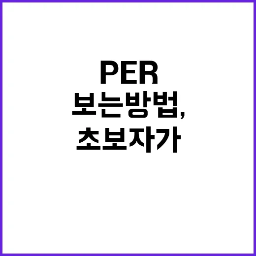 초보자가 PER 보는 방법, 숫자 하나만 믿지 않으려면 이렇게 - 요약
