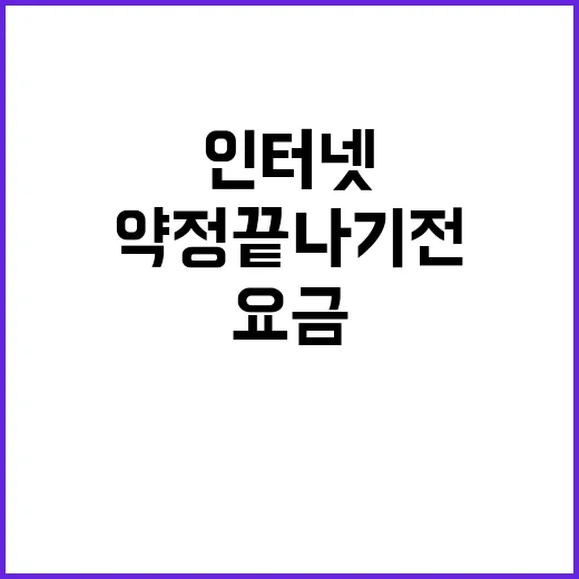 집 인터넷 요금 아끼는 방법, 약정 끝나기 전 이렇게 확인하세요 - 요약