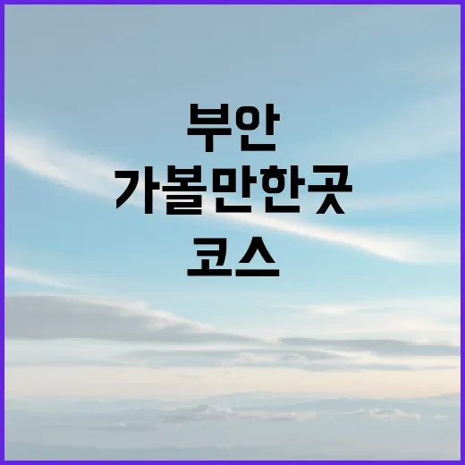 부안 가볼만한곳 하루 코스로 알차게 도는 방법 - 요약