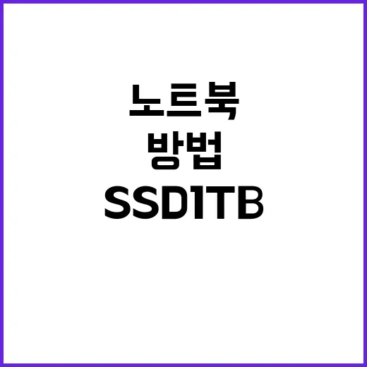 SSD1TB 고르는 방법, 집에서 쓰는 노트북·PC 기준으로 이렇게 보면 됩니다 - 요약