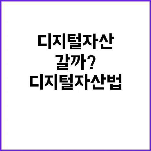 표류하는 K-디지털자산법, 어떻게 풀어갈까?