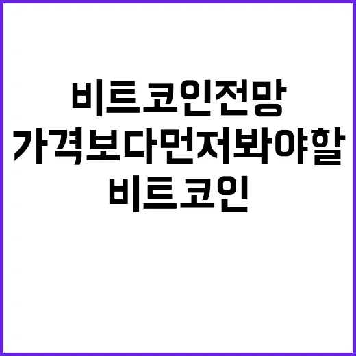 비트코인전망 직접 판단하는 방법: 가격보다 먼저 봐야 할 5가지 - 요약