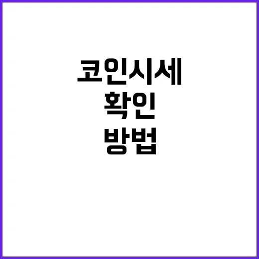코인시세 흔들릴 때 초보자가 직접 확인하는 방법 - 요약