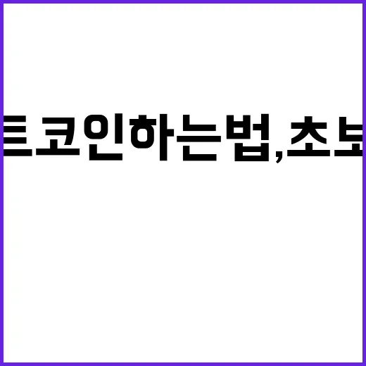 비트코인하는법, 초보자가 첫 매수 전에 꼭 확인할 것들 - 요약