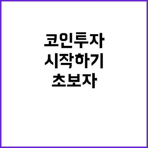 코인투자방법, 초보자가 물리지 않으려면 이렇게 시작하기 - 요약