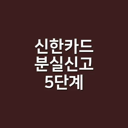 신한카드 분실신고 5단계: 재발급보다 먼저 막아야 할 돈의 흐름 - 요약