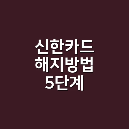 신한카드 해지방법 5단계, 연회비 환급까지 계산하는 기준 - 요약