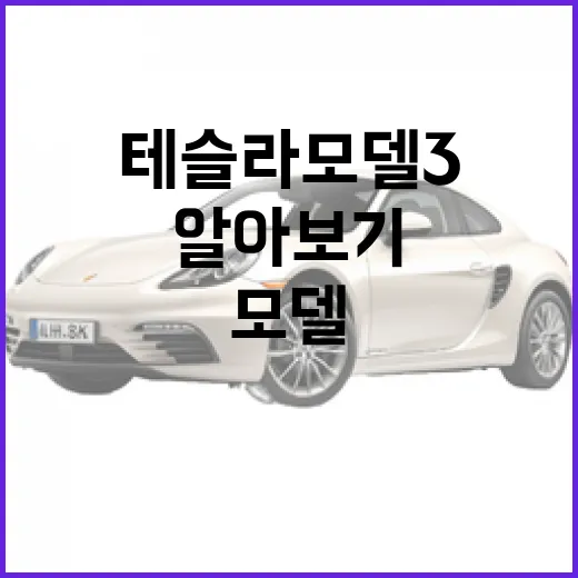 테슬라 모델3의 매력적인 포인트 알아보기 - 요약