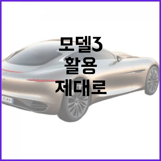 모델3를 제대로 활용하는 방법 - 요약