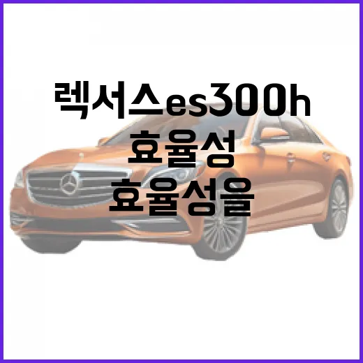 편안함과 효율성을 동시에: 렉서스 ES300h 활용 방법 - 요약