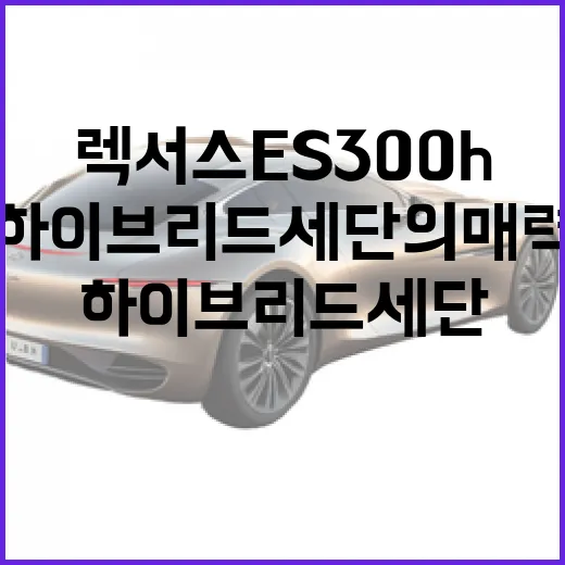 렉서스 ES300h, 하이브리드 세단의 매력을 탐구하다 - 요약