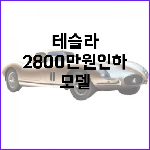 2800만 원 인하된 테슬라 모델: 지금이 기회일까요? - 요약