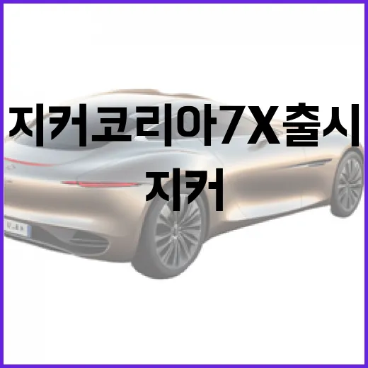 지커 코리아 7X 출시를 기다리는 당신을 위한 모든 것 - 요약