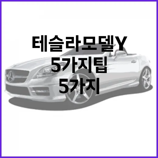 테슬라 모델Y를 더 잘 알기 위한 5가지 팁 - 요약