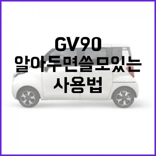 GV90: 알아두면 쓸모 있는 사용법 - 요약