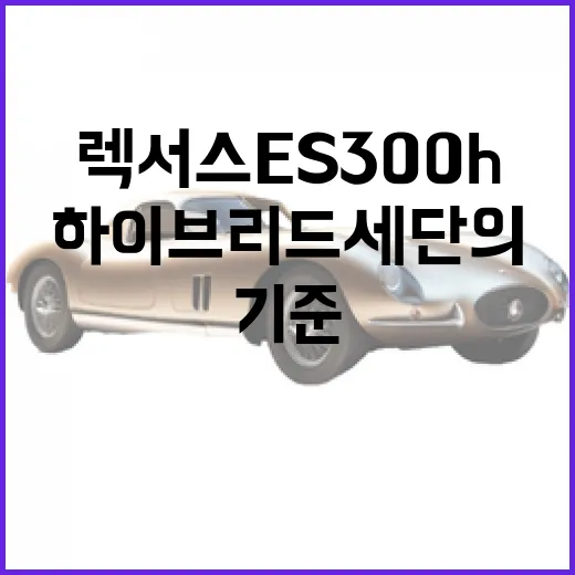 렉서스 ES300h: 하이브리드 세단의 선택 기준 - 요약