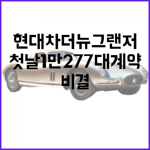 현대차 더뉴 그랜저, 첫날 1만277대 계약의 비결은? - 요약