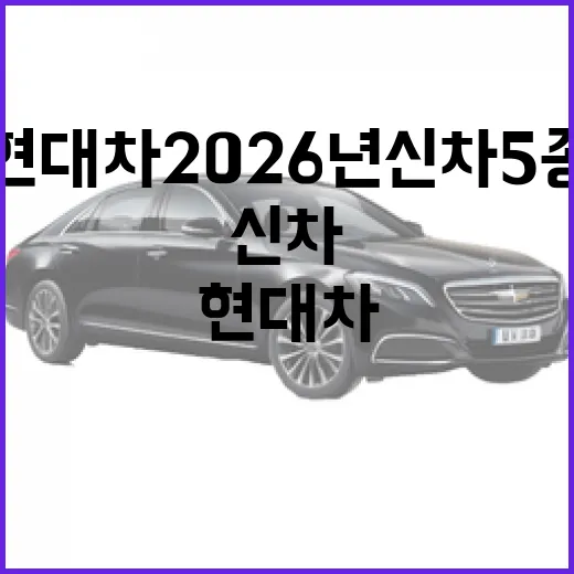현대차 2026년 신차 5종, 어떻게 달라졌을까? - 요약