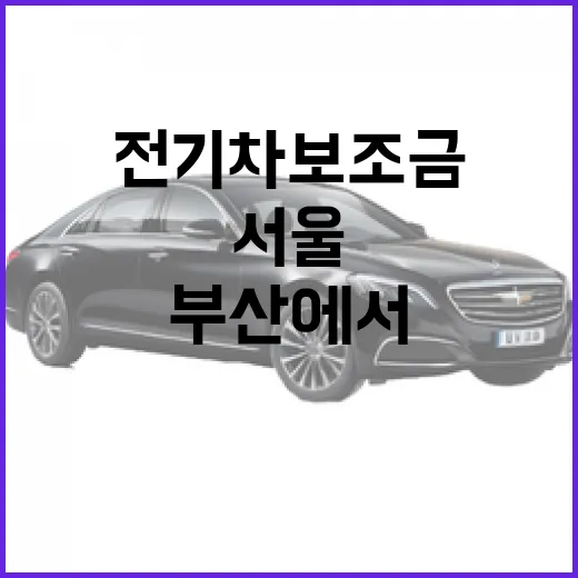 서울과 부산에서 전기차 보조금 더 받는 꿀팁 - 요약