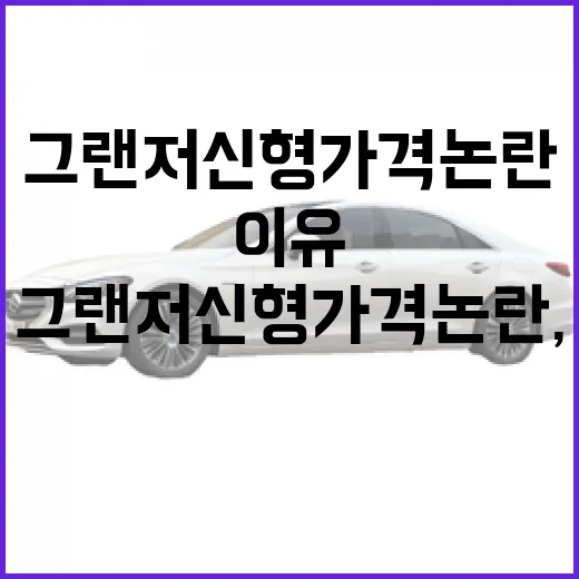 그랜저 신형 가격 논란, 이것이 궁금한 이유 - 요약