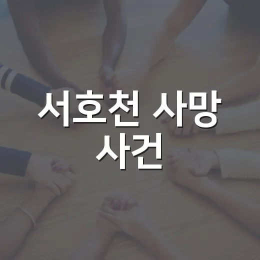 서호천 사망 사건: 알아야 할 사실들 - 요약