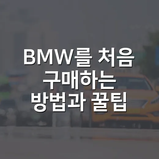 BMW를 처음 구매하는 방법과 꿀팁 - 요약