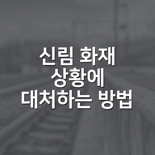 신림 화재 상황에 대처하는 방법 - 요약