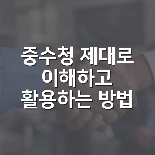 중수청 제대로 이해하고 활용하는 방법 - 요약
