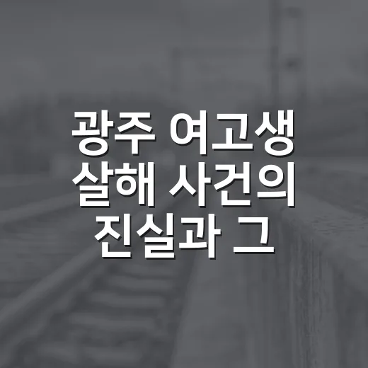 광주 여고생 살해 사건의 진실과 그 이면의 이야기 - 요약