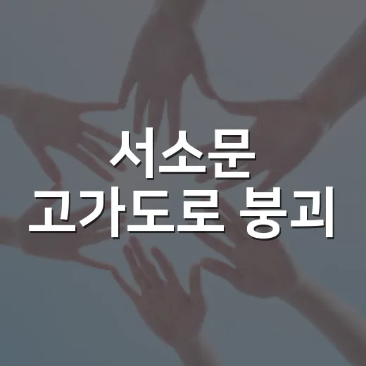 서소문 고가도로 붕괴: 무엇이 문제였을까? - 요약