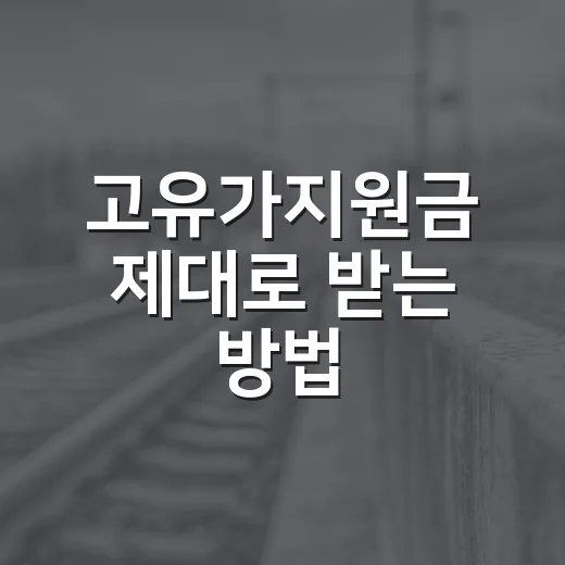 고유가지원금 제대로 받는 방법 - 요약