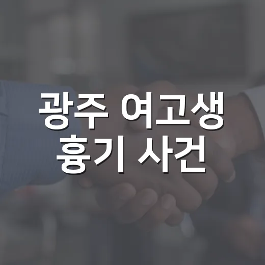 광주 여고생 흉기 사건, 우리 사회가 배워야 할 것들 - 요약