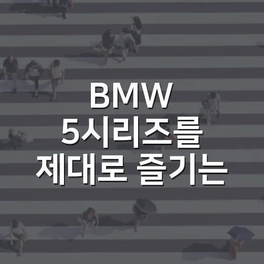 BMW 5시리즈를 제대로 즐기는 방법 - 요약