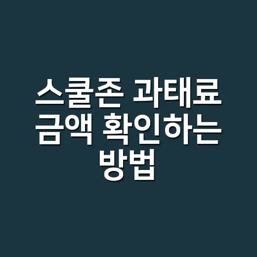 스쿨존 과태료 금액 확인하는 방법, 승용차 기준으로 먼저 보세요 - 요약