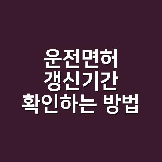 운전면허 갱신기간 확인하는 방법, 면허증 날짜만 믿으면 안 됩니다 - 요약