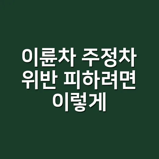 이륜차 주정차 위반 피하려면 이렇게 세우면 됩니다 - 요약