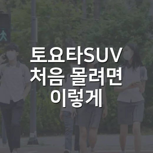 토요타SUV 처음 몰려면 이렇게, 출고 전후 법규 챙기는 방법 - 요약