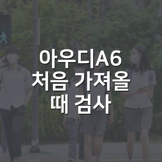 아우디A6 처음 가져올 때 검사·보험·등록 챙기는 방법 - 요약