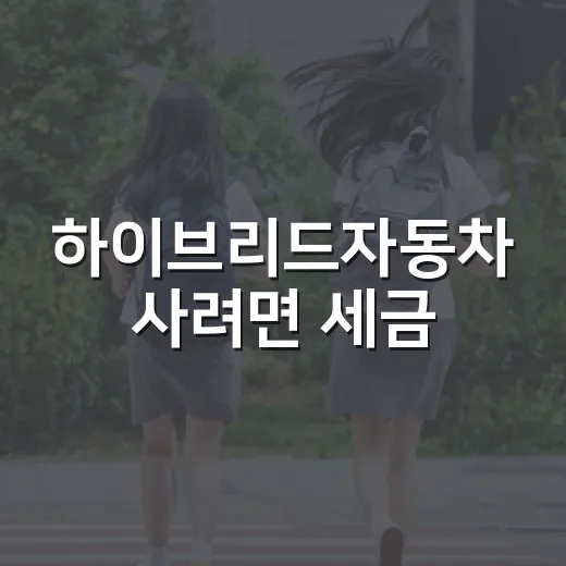 하이브리드자동차 사려면 세금·검사·등록 순서 이렇게 확인하세요 - 요약