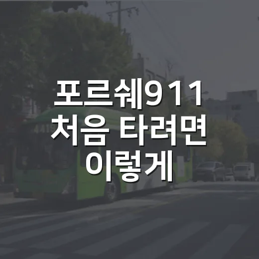 포르쉐911 처음 타려면 이렇게: 등록·보험·검사·운전 습관까지 챙기는 방법 - 요약