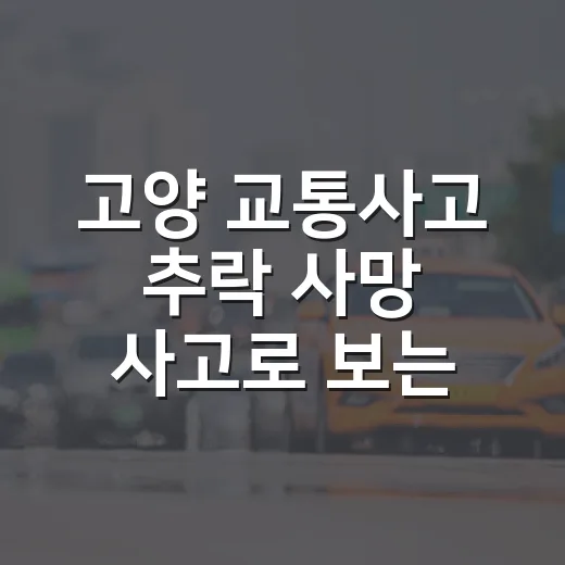 고양 교통사고 추락 사망 사고로 보는 고장차 뒤를 지나는 방법 - 요약