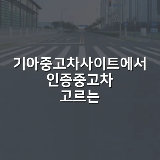 기아중고차사이트에서 인증중고차 고르는 방법, 초보자는 이 순서로 보세요 - 요약