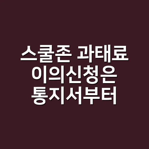 스쿨존 과태료 이의신청은 통지서부터 확인하는 방법 - 요약