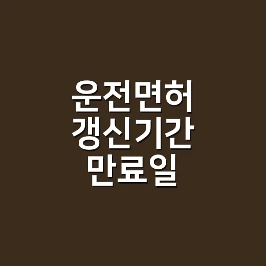 운전면허 갱신기간 만료일 확인하고 갱신하는 방법 - 요약