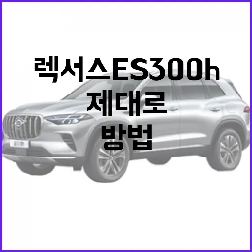 렉서스 ES300h를 제대로 즐기는 방법 - 요약