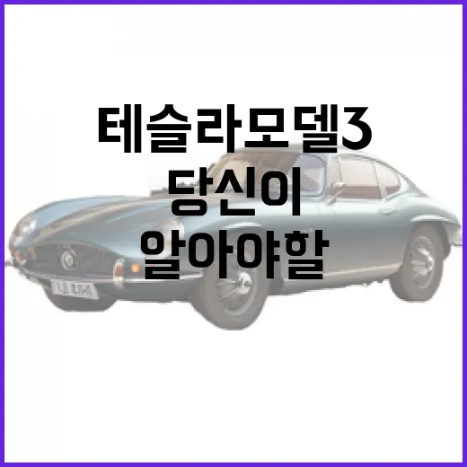 테슬라 모델3, 당신이 알아야 할 모든 것 - 요약