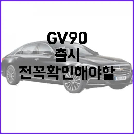 GV90 기다리는 방법, 출시 전 꼭 확인해야 할 포인트 - 요약