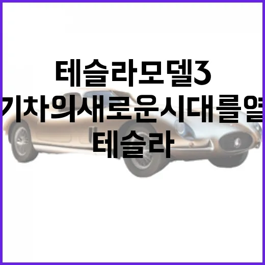 테슬라 모델3, 전기차의 새로운 시대를 열다 - 요약