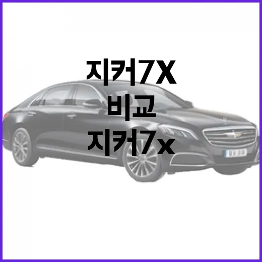 지커 7X 사려면 이렇게 비교하면 됩니다 - 요약